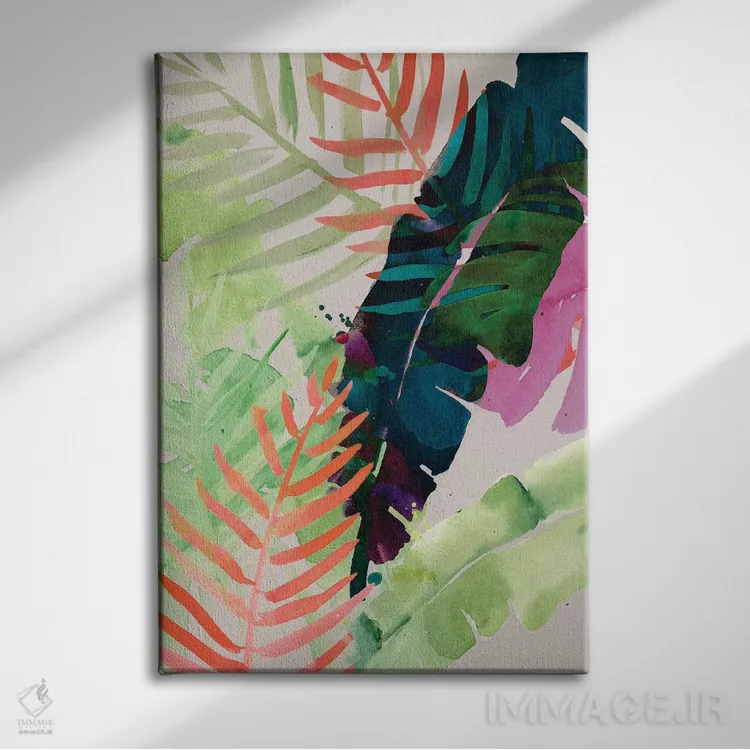 تابلو دکوراتیو نخل های برقی دو اثر جنیفر پکستون پارکر - نمای روبهرو روی دیوار