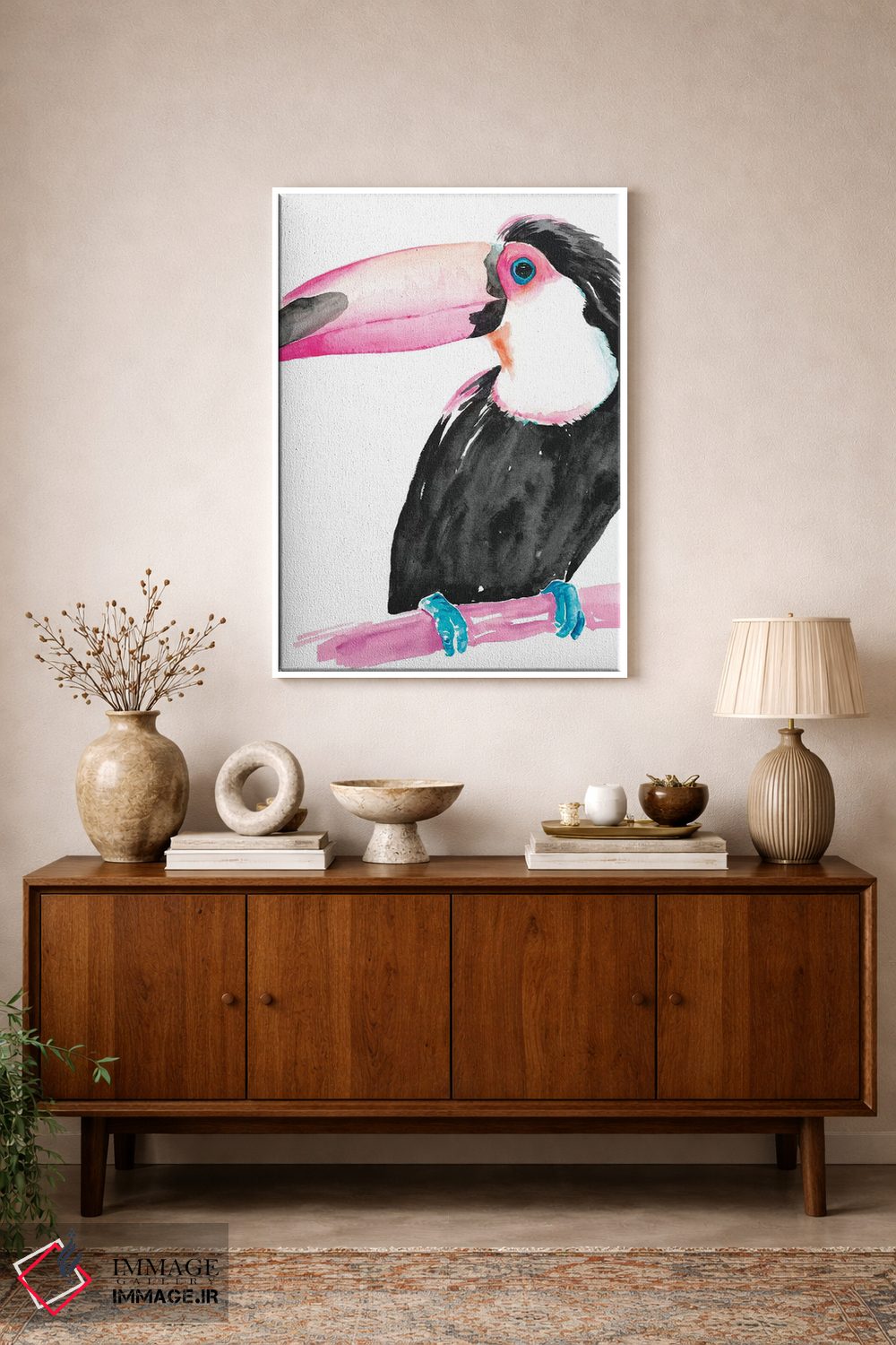 تابلو دکوراتیو توکان رنگی شماره دو اثر جنیفر پکستون پارکر - D1W