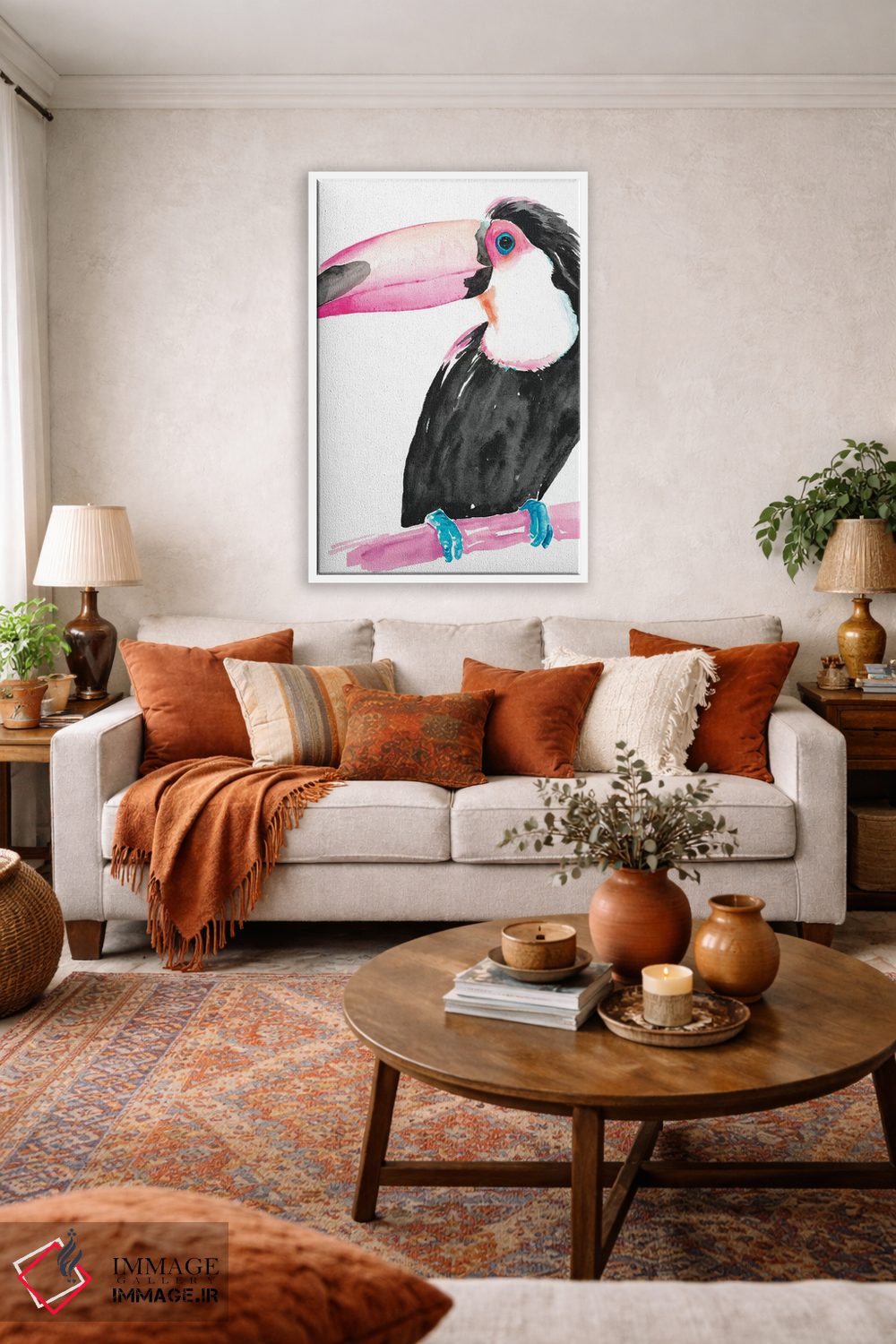 تابلو دکوراتیو توکان رنگی شماره دو اثر جنیفر پکستون پارکر - D2W