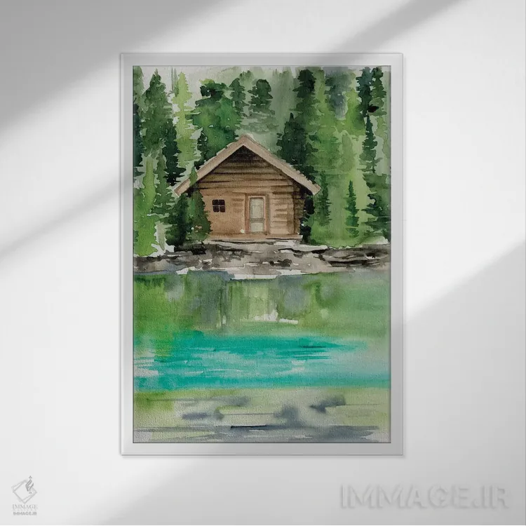 تابلو دکوراتیو منظره های دریاچه دو اثر جنیفر پکستون پارکر - نمای قابدار سفید