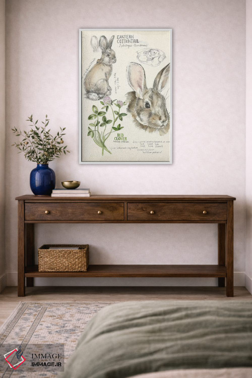 تابلو دکوراتیو دفترچه حیات وحش دو اثر جنیفر پکستون پارکر - D4W