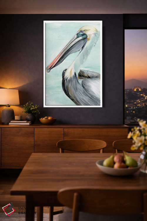 تابلو دکوراتیو پلیکان فیروزه ای دو اثر جنیفر پکستون پارکر - D4W