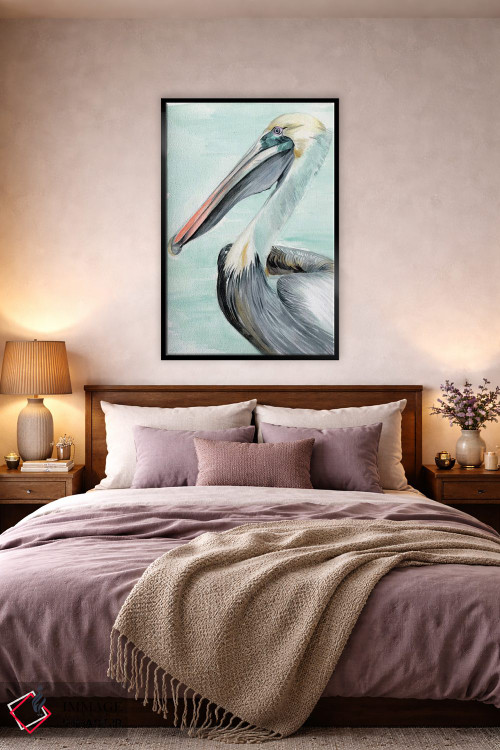 تابلو دکوراتیو پلیکان فیروزه ای دو اثر جنیفر پکستون پارکر - D5B