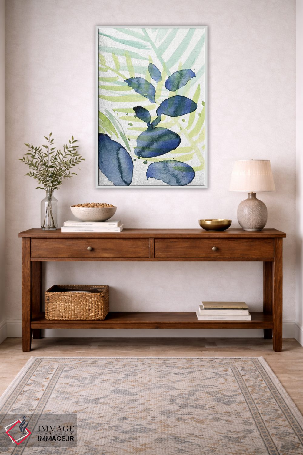 تابلو انتزاعی نخل های ملکه دو اثر جنیفر پکستون پارکر - D3W