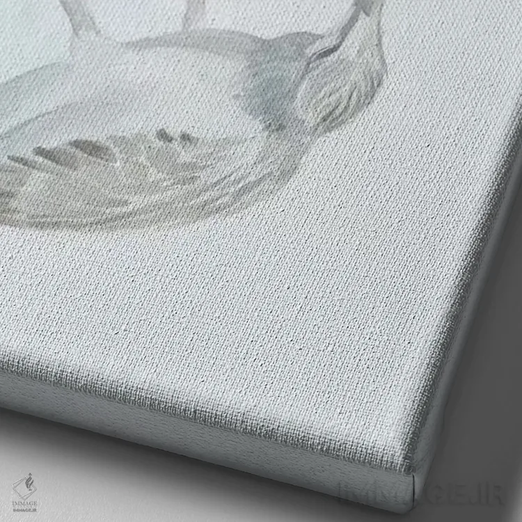 تابلو دکوراتیو انعکاس پرنده شنزار یک اثر جنیفر پکستون پارکر - نمای نزدیک بافت بوم