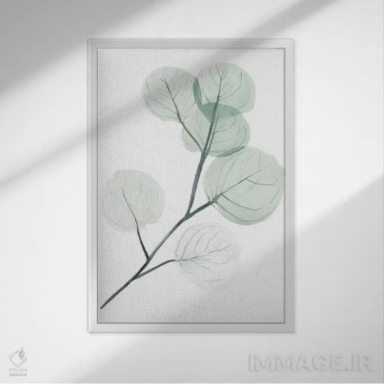 تابلو مینیمال سکه های نقره ای دو اثر جنیفر پکستون پارکر - نمای قابدار سفید