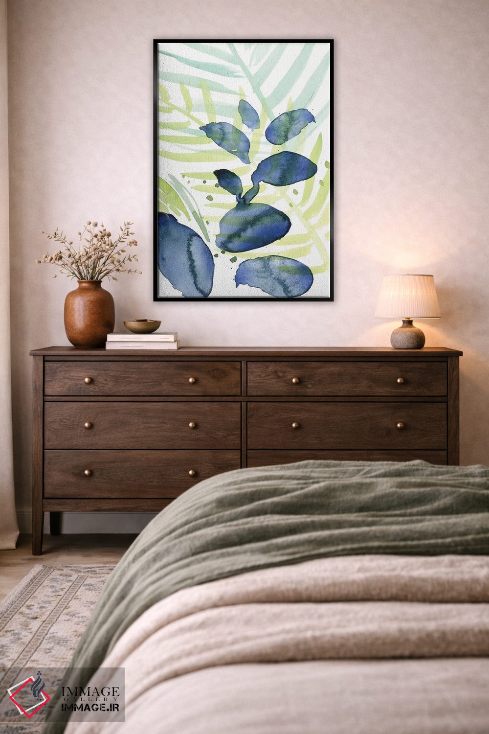 تابلو انتزاعی نخل های ملکه دو اثر جنیفر پکستون پارکر - D5B