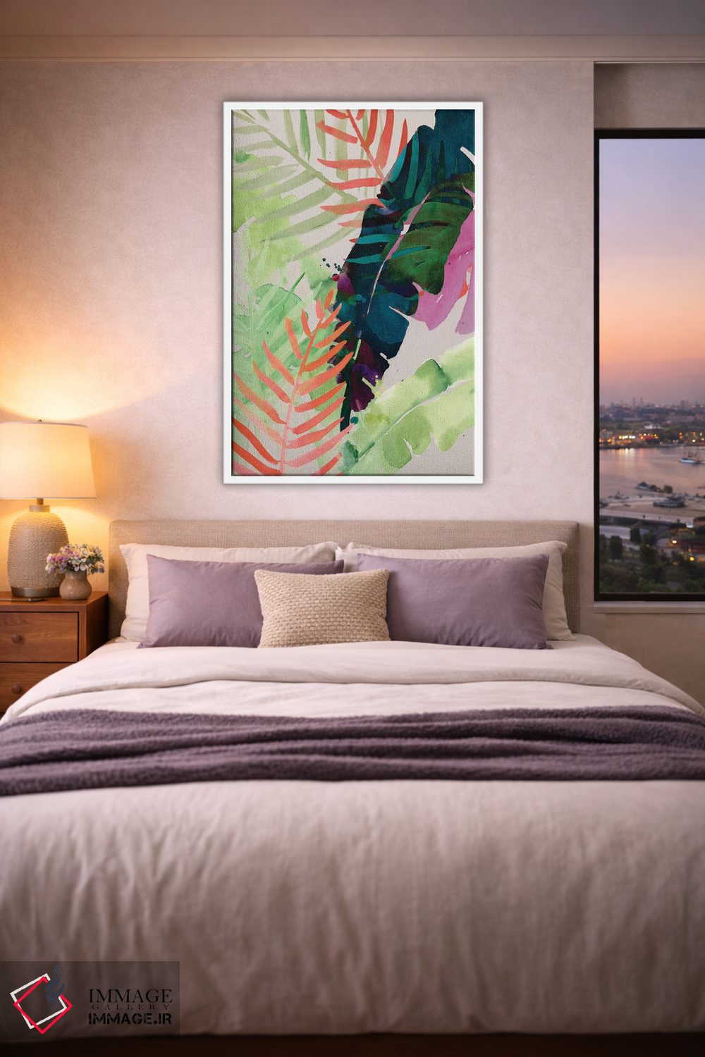 تابلو دکوراتیو نخل های برقی دو اثر جنیفر پکستون پارکر - D3W