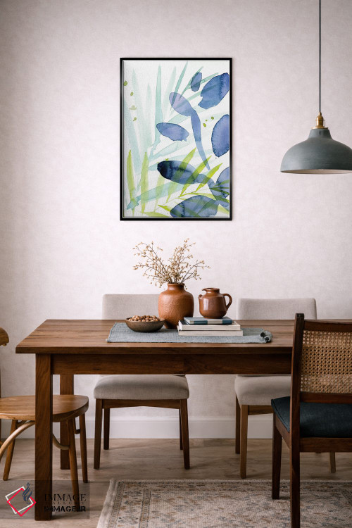 تابلو انتزاعی نخل های ملکه یک اثر جنیفر پکستون پارکر - D6B