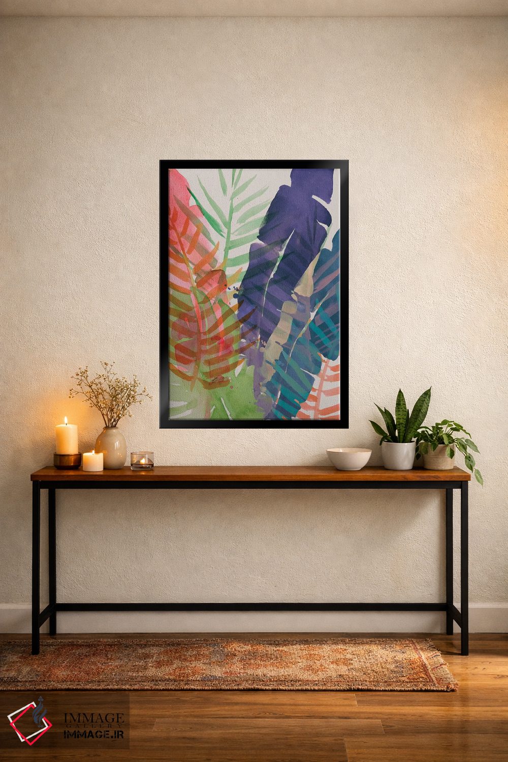 تابلو دکوراتیو نخل های برقی یک اثر جنیفر پکستون پارکر - D5B