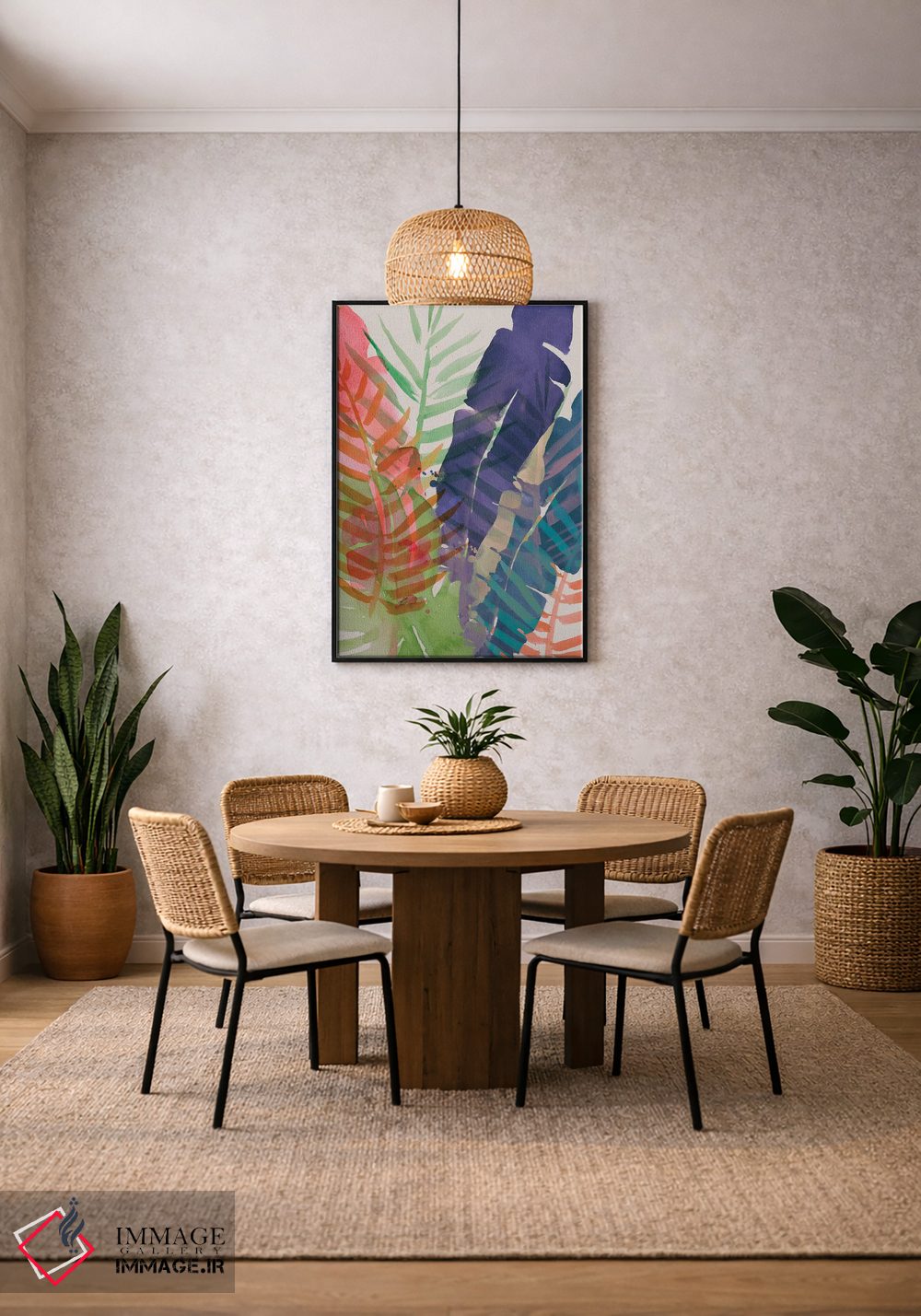 تابلو دکوراتیو نخل های برقی یک اثر جنیفر پکستون پارکر - D4B