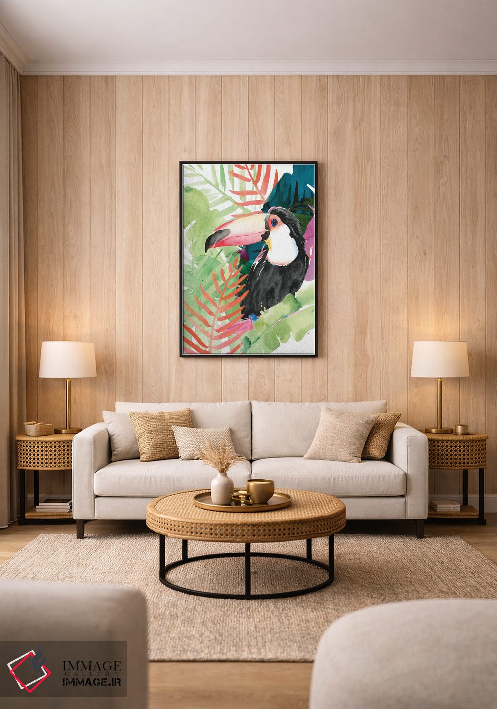 تابلو دکوراتیو نخل های توکان یک اثر جنیفر پکستون پارکر - D1B