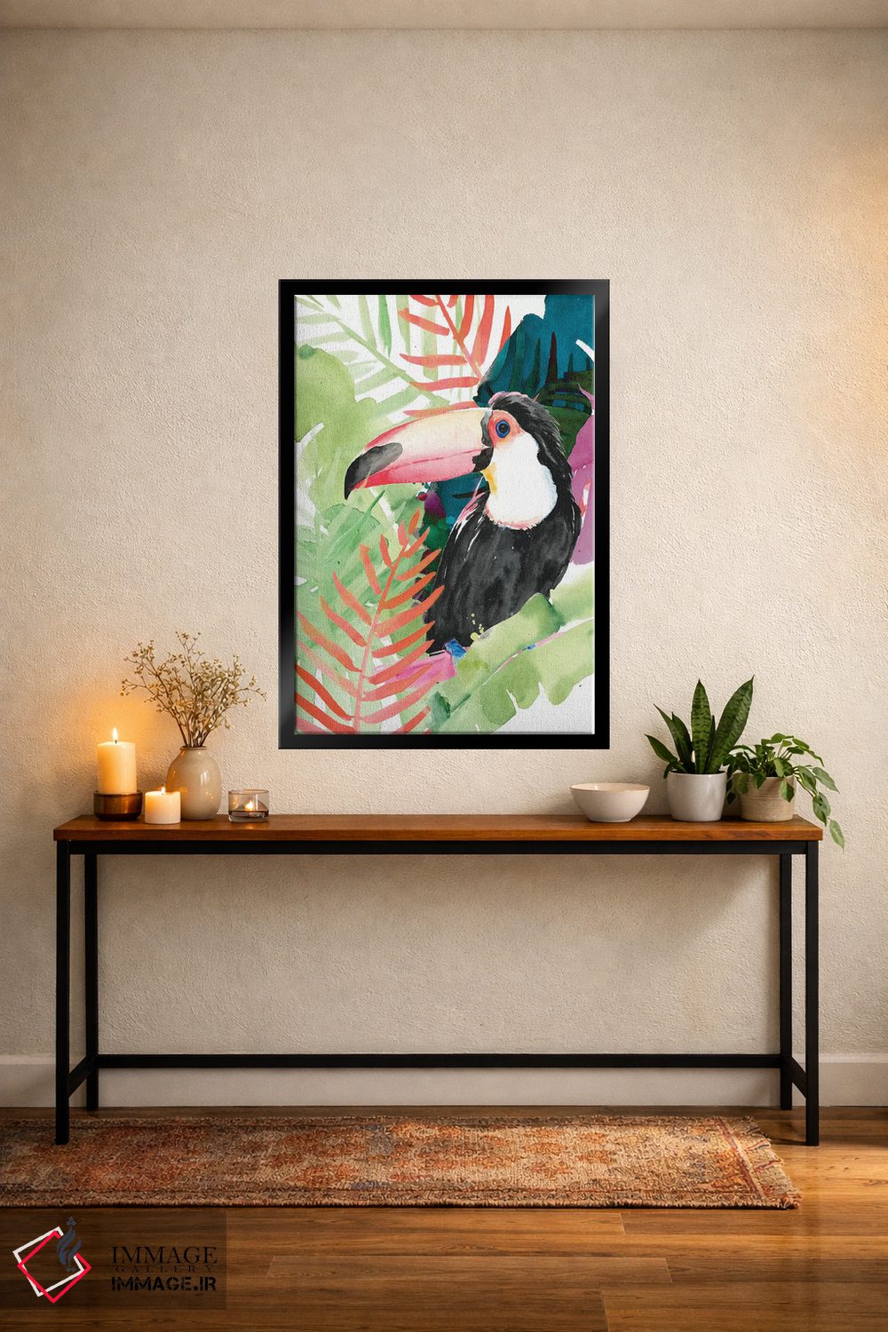 تابلو دکوراتیو نخل های توکان یک اثر جنیفر پکستون پارکر - D5B