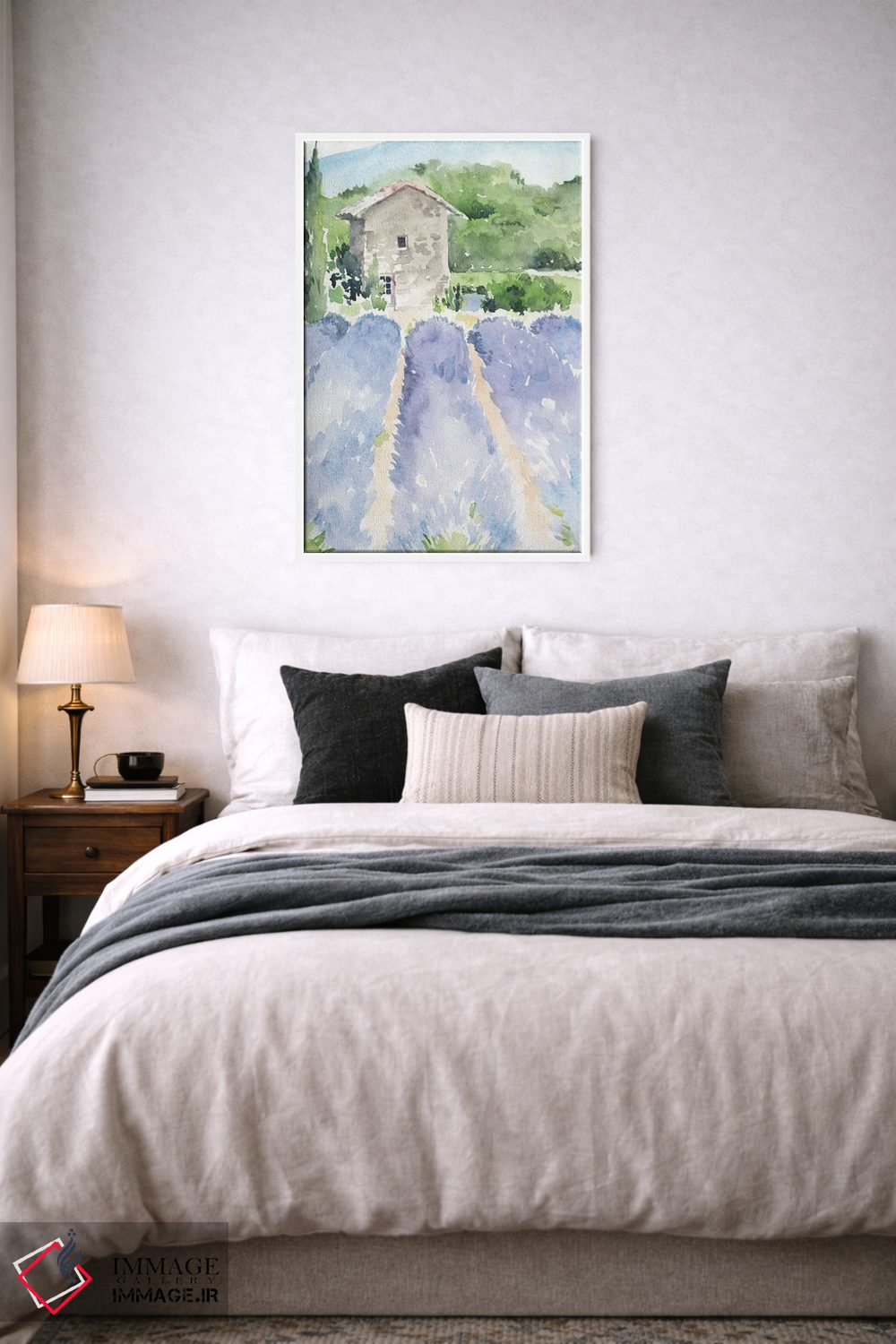 تابلو دکوراتیو مزارع اسطوخودوس ۱ اثر جنیفر پکستون پارکر - D4W