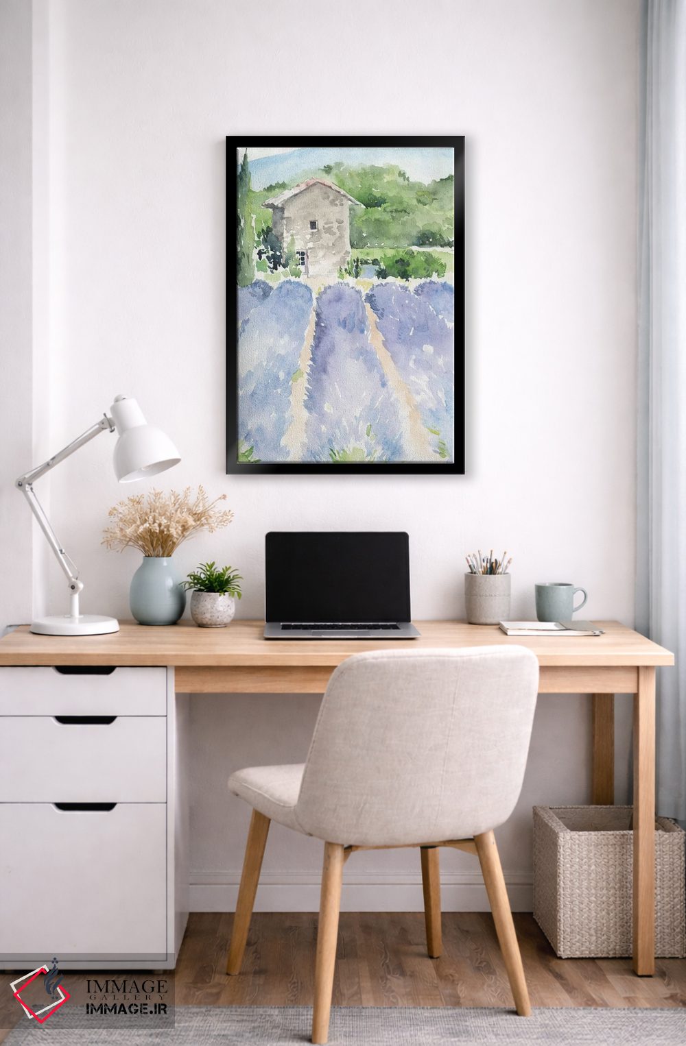 تابلو دکوراتیو مزارع اسطوخودوس ۱ اثر جنیفر پکستون پارکر - D6B