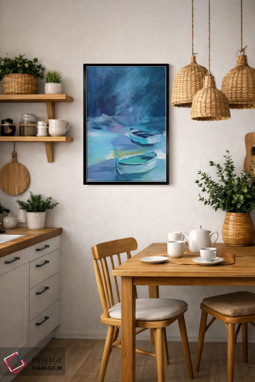 تابلو دکوراتیو قایق های خلیج کوچک ۲ اثر جنیفر پکستون پارکر - D6B