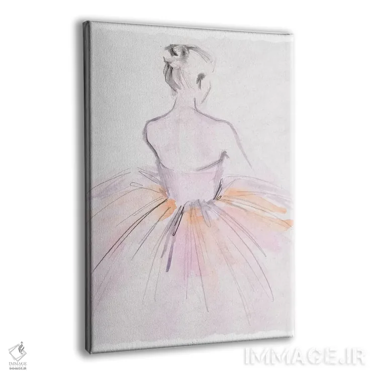 تابلو دکوراتیو رقاص باله با آبرنگ ۲ اثر جنیفر پکستون پارکر - نمای پرسپکتیو محصول