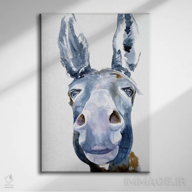 تابلو دکوراتیو الاغ دوست داشتنی ۱ اثر جنیفر پکستون پارکر - نمای روبهرو روی دیوار