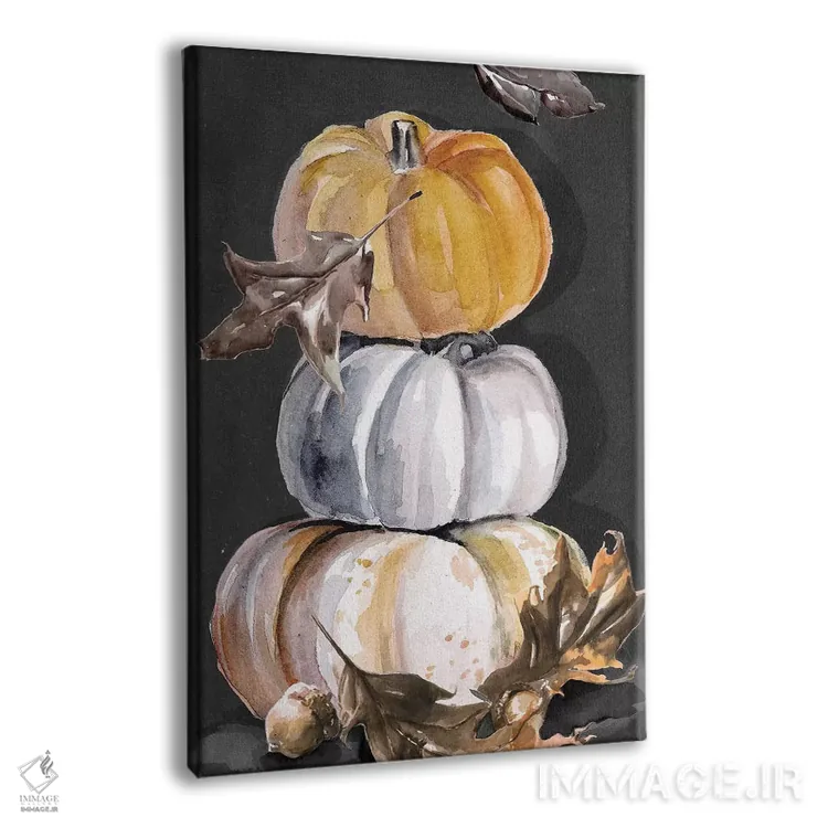 تابلو دکوراتیو مجموعه کدو تنبل برداشت شده B اثر جنیفر پکستون پارکر - نمای پرسپکتیو محصول