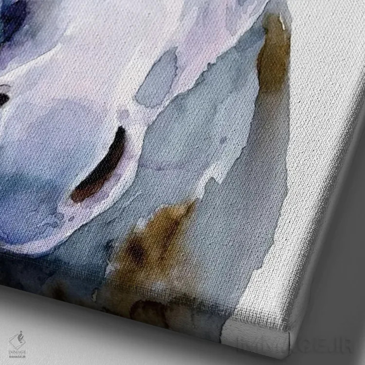 تابلو دکوراتیو الاغ دوست داشتنی ۲ اثر جنیفر پکستون پارکر - نمای نزدیک بافت بوم