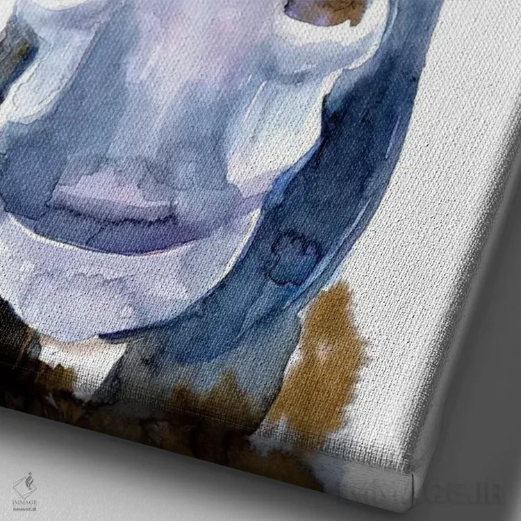 تابلو دکوراتیو الاغ دوست داشتنی ۱ اثر جنیفر پکستون پارکر - نمای نزدیک بافت بوم