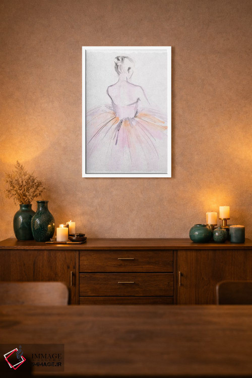 تابلو دکوراتیو رقاص باله با آبرنگ ۲ اثر جنیفر پکستون پارکر - D1W