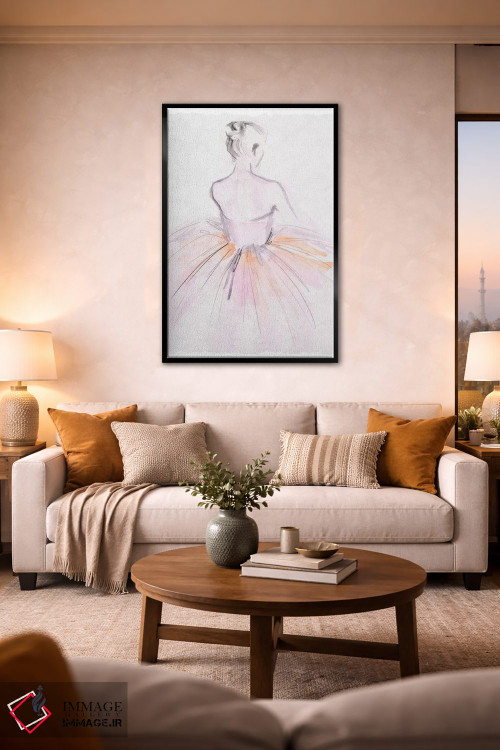 تابلو دکوراتیو رقاص باله با آبرنگ ۲ اثر جنیفر پکستون پارکر - D2B