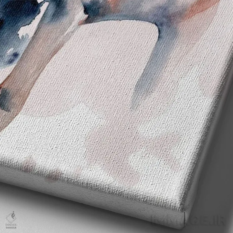 تابلو دکوراتیو اسب به سبک آبرنگ ۱ اثر جنیفر پکستون پارکر - نمای نزدیک بافت بوم