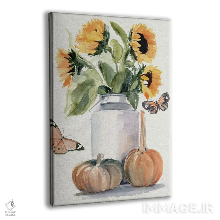 تابلو دکوراتیو آفتابگردان های پاییزی ۲ اثر جنیفر پکستون پارکر - نمای پرسپکتیو محصول