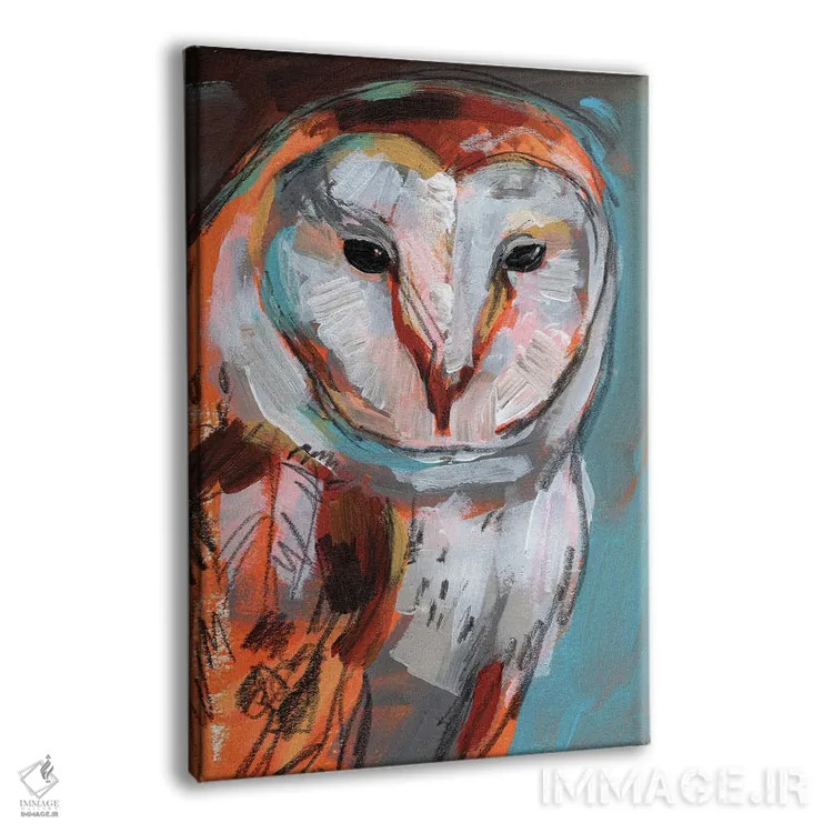 تابلو دکوراتیو جغد اپتیکی ۱ اثر جنیفر پکستون پارکر - نمای پرسپکتیو محصول