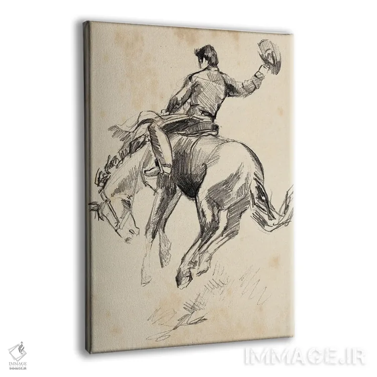 تابلو مینیمال پادشاه رودئو ۲ اثر جنیفر پکستون پارکر - نمای پرسپکتیو محصول