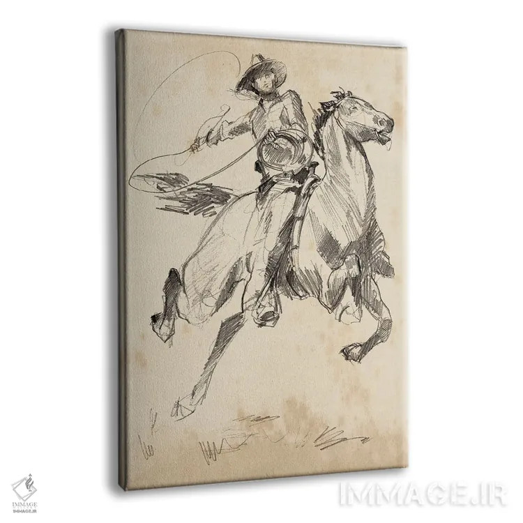 تابلو مینیمال پادشاه رودئو ۱ اثر جنیفر پکستون پارکر - نمای پرسپکتیو محصول