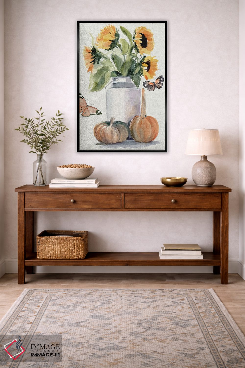 تابلو دکوراتیو آفتابگردان های پاییزی ۲ اثر جنیفر پکستون پارکر - D4B