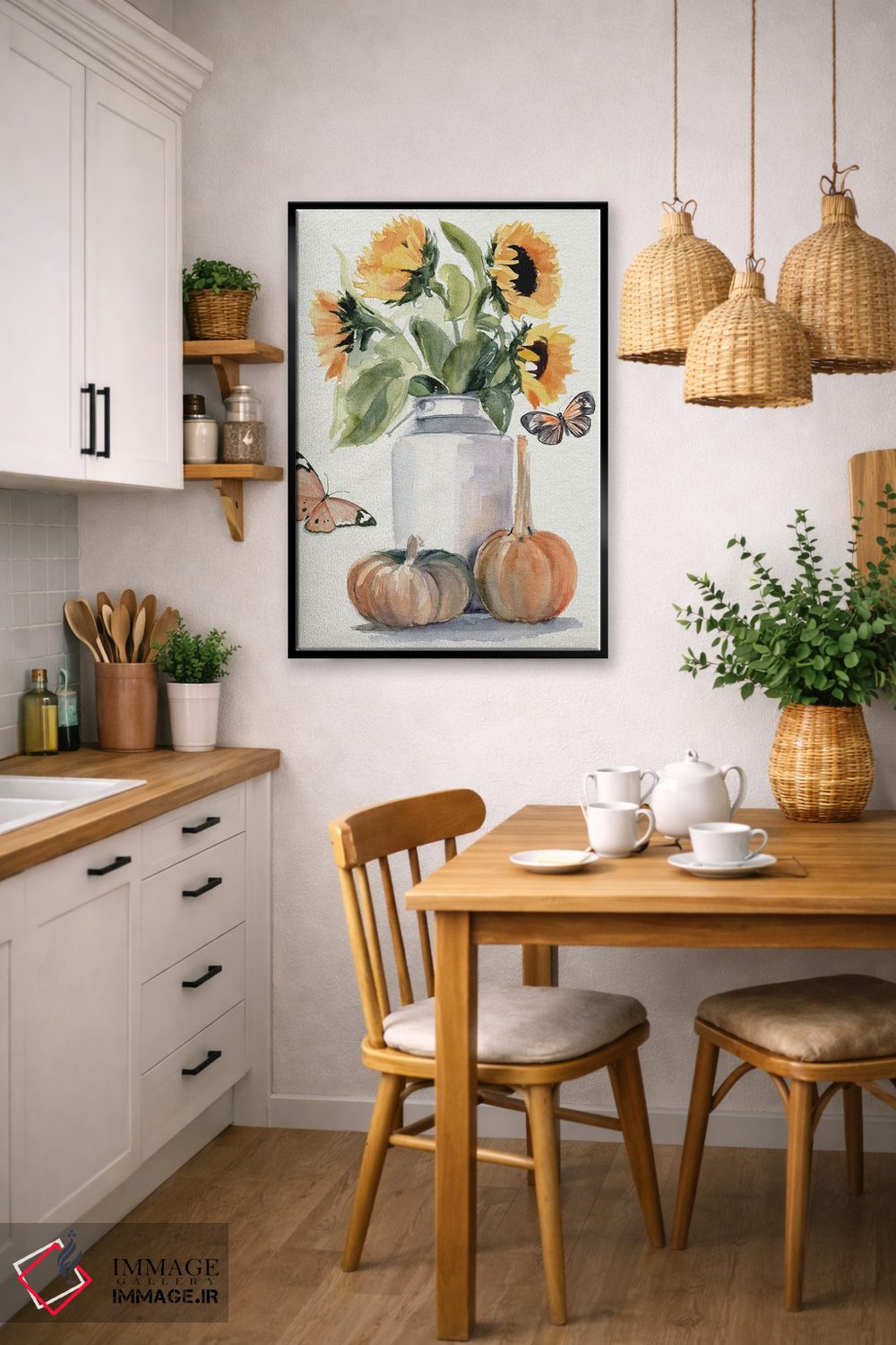 تابلو دکوراتیو آفتابگردان های پاییزی ۲ اثر جنیفر پکستون پارکر - D6B