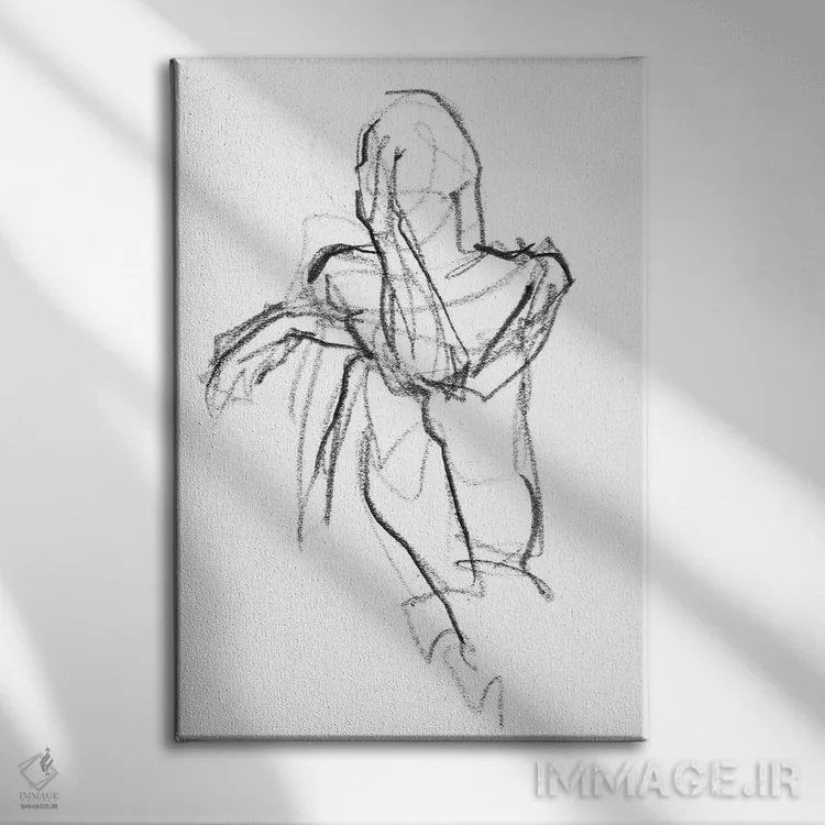 تابلو مینیمال تامل ۱ اثر جنیفر پکستون پارکر - نمای روبهرو روی دیوار
