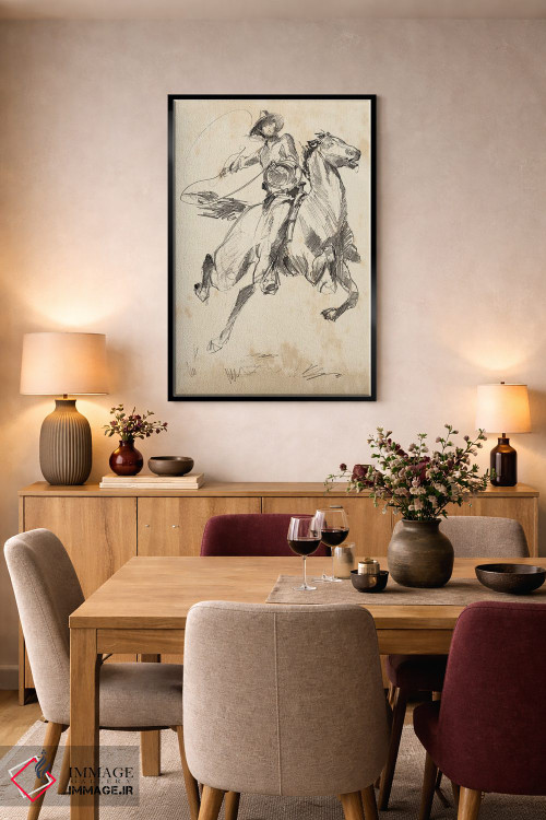 تابلو مینیمال پادشاه رودئو ۱ اثر جنیفر پکستون پارکر - D5B