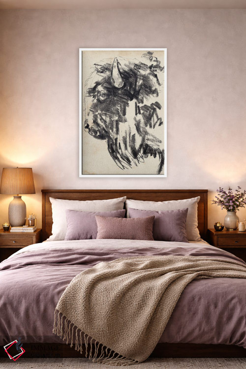 تابلو انتزاعی اشاره سر گاومیش کوهان دار ۲ اثر جنیفر پکستون پارکر - D4W