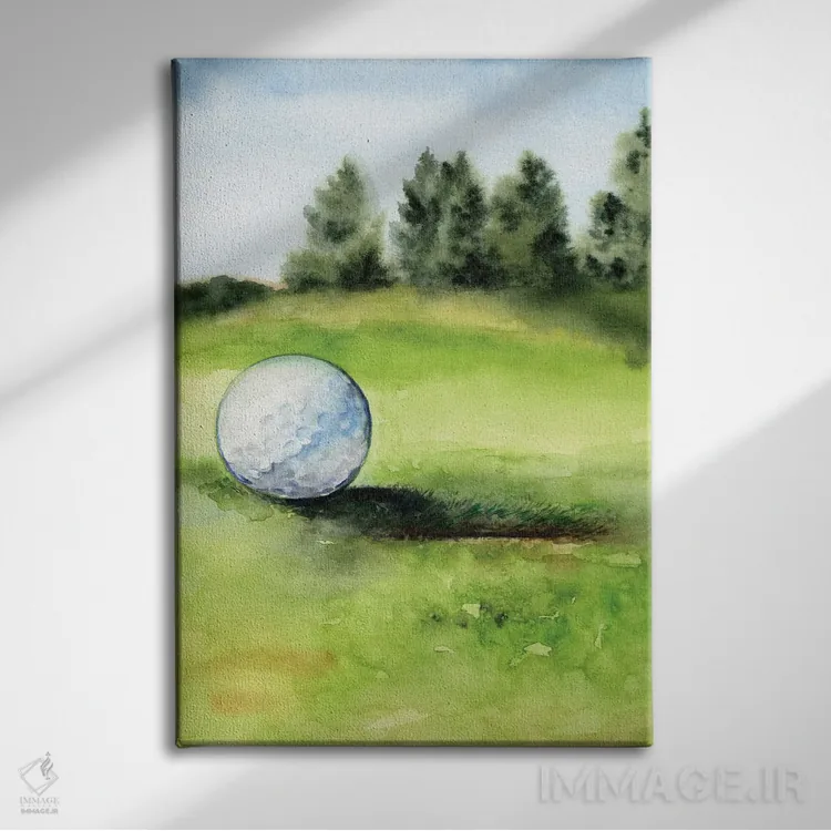 تابلو دکوراتیو زمان شروع بازی گلف ۲ اثر جنیفر پکستون پارکر - نمای روبهرو روی دیوار