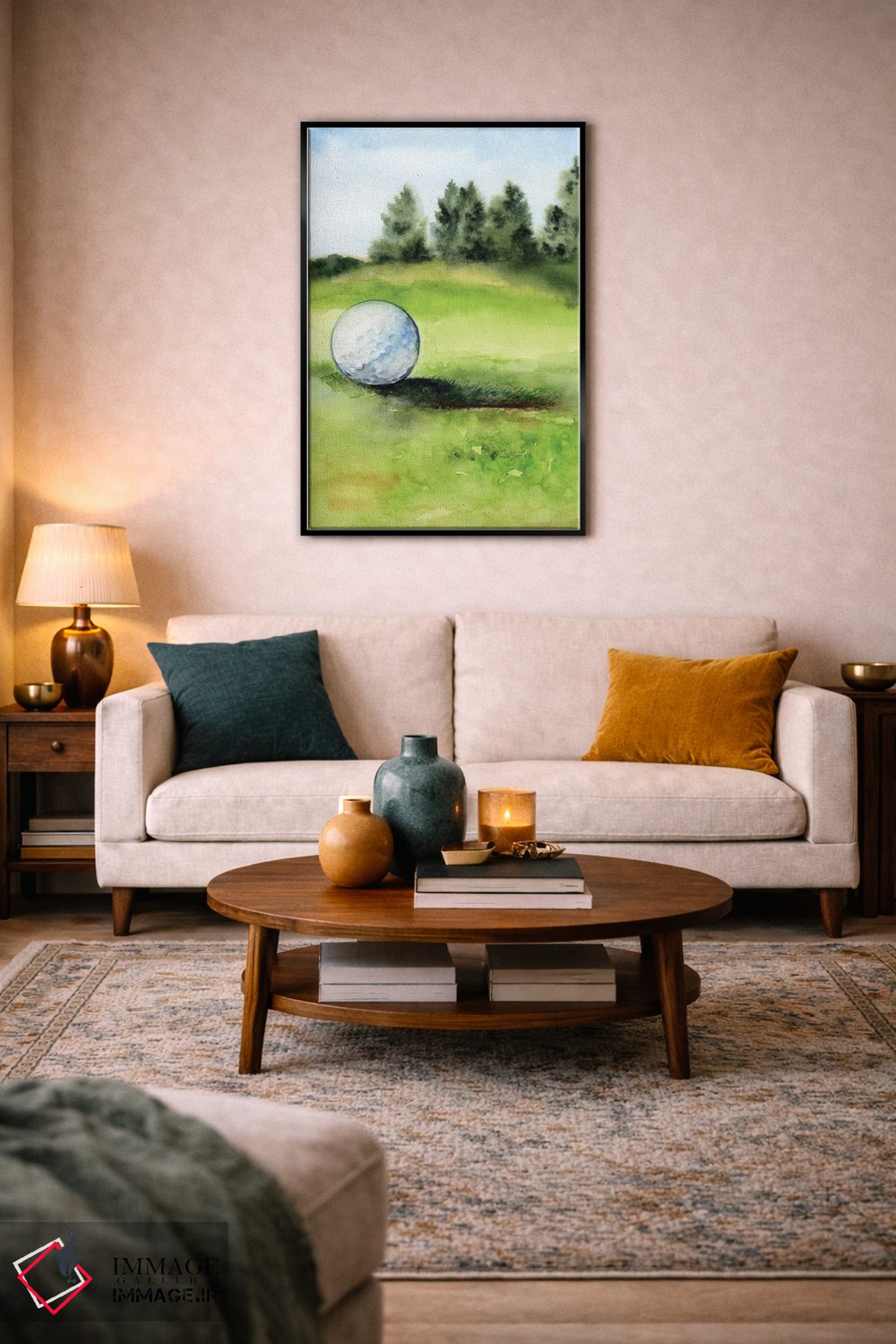 تابلو دکوراتیو زمان شروع بازی گلف ۲ اثر جنیفر پکستون پارکر - D4B