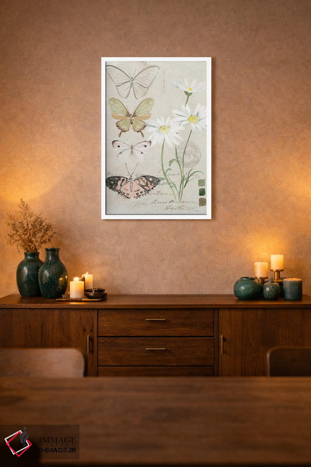 تابلو دکوراتیو گل های یادداشت مزرعه ۴ اثر جنیفر پکستون پارکر - D2W