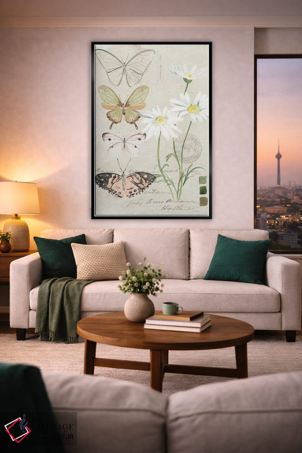 تابلو دکوراتیو گل های یادداشت مزرعه ۴ اثر جنیفر پکستون پارکر - D4B