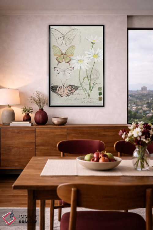 تابلو دکوراتیو گل های یادداشت مزرعه ۴ اثر جنیفر پکستون پارکر - D5B