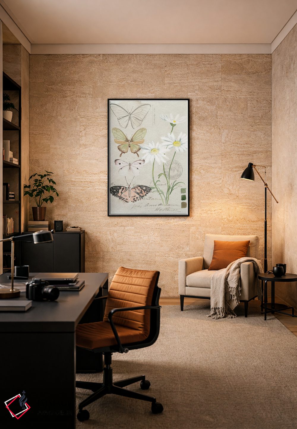 تابلو دکوراتیو گل های یادداشت مزرعه ۴ اثر جنیفر پکستون پارکر - D6B