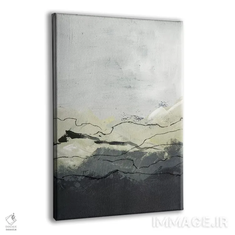 تابلو انتزاعی کوهستان های زمستانی ۲ اثر جنیفر پکستون پارکر - نمای پرسپکتیو محصول