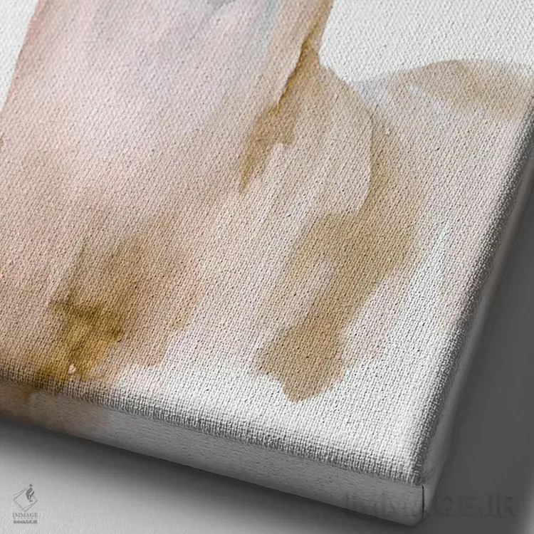 تابلو دکوراتیو گوزن تعطیلات ۱ اثر جنیفر پکستون پارکر - نمای نزدیک بافت بوم