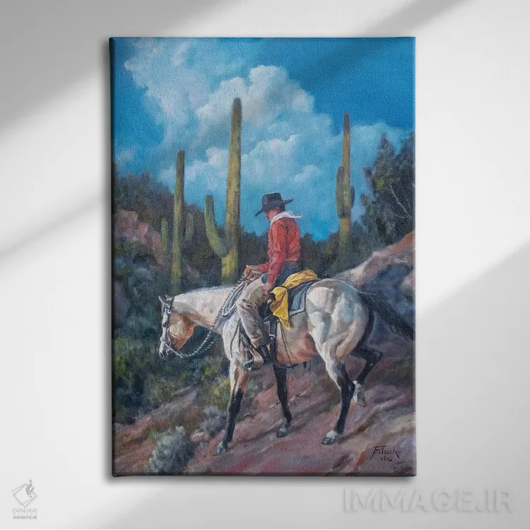 تابلو دکوراتیو میانبر ساگوارو اثر یان پرلی - نمای روبهرو روی دیوار