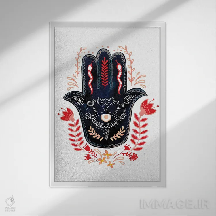 تابلو دکوراتیو همسای دست سنتی ۱ اثر جنیفر پکستون پارکر - نمای قابدار سفید