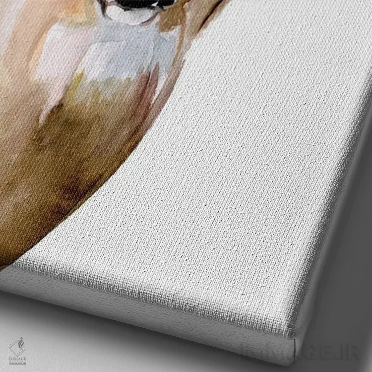 تابلو دکوراتیو گوزن تعطیلات ۲ اثر جنیفر پکستون پارکر - نمای نزدیک بافت بوم