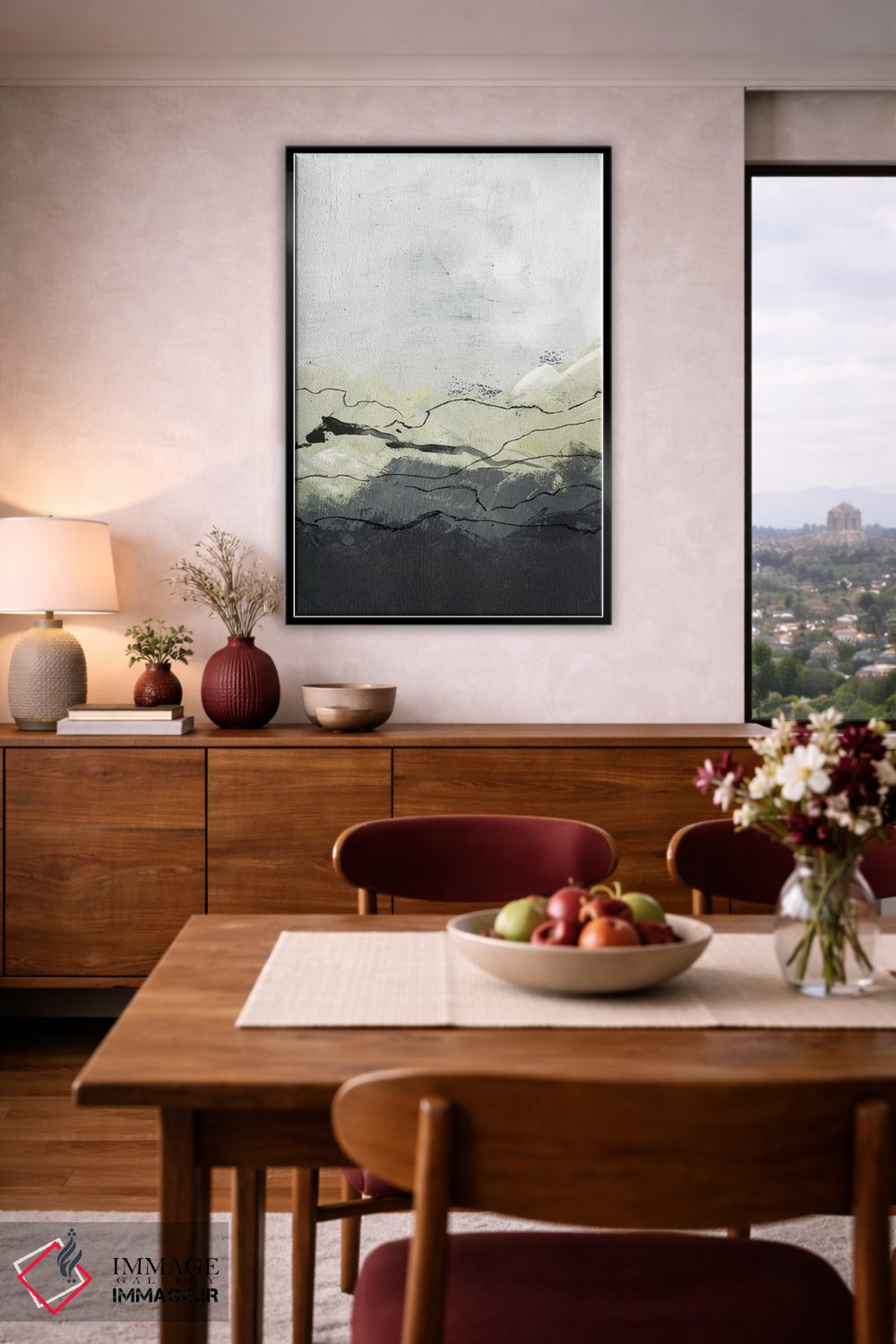 تابلو انتزاعی کوهستان های زمستانی ۲ اثر جنیفر پکستون پارکر - D4B