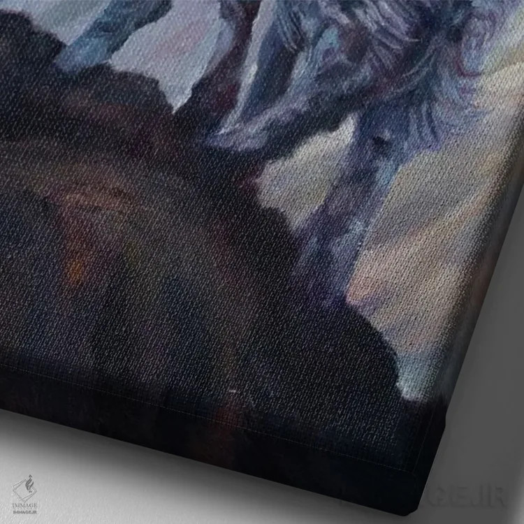 تابلو دکوراتیو در ارتفاعات اثر یان پرلی - نمای نزدیک بافت بوم